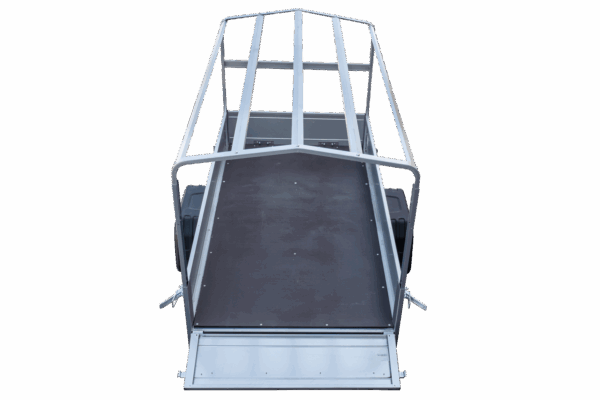 Anhänger Garden Trailer 200 KIPP 200x106 cm 750 kg [mit Hochspriegel, blauer Hochplane und Stützrad] – Bild 7