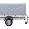 Anhänger Pkw 230x125 Garden Trailer 230 KIPP Unitrailer 750 kg mit Stützrad, Hochplane und Hochspriegel – Bild 3
