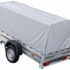 Anhänger Pkw 230x125 Garden Trailer 230 KIPP Unitrailer 750 kg mit Stützrad, Hochplane und Hochspriegel – Bild 4