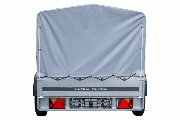 Anhänger Pkw 230x125 Garden Trailer 230 KIPP Unitrailer 750 kg mit Stützrad, Hochplane und Hochspriegel – Bild 5