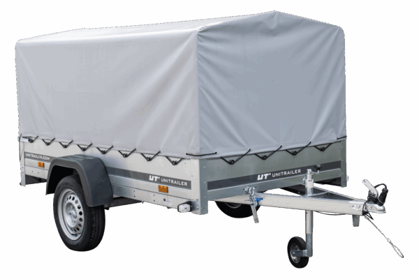 Anhänger Pkw 230x125 Garden Trailer 230 KIPP Unitrailer 750 kg mit Stützrad, Hochplane und Hochspriegel – Bild 6