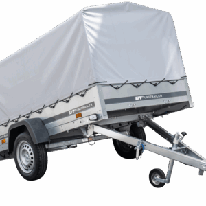 Anhänger Pkw 230x125 Garden Trailer 230 KIPP Unitrailer 750 kg mit Stützrad, Hochplane und Hochspriegel