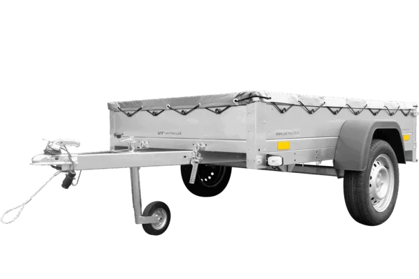 Anhänger für Pkws Garden Trailer 201 KIPP 200x125 cm 750 kg [mit Flachplane, Stützrad und Flachplaneträger] – Bild 4