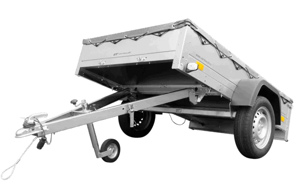 Anhänger für Pkws Garden Trailer 201 KIPP 200x125 cm 750 kg [mit Flachplane, Stützrad und Flachplaneträger]