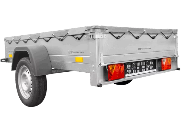 Anhänger für Pkws Garden Trailer 201 KIPP 200x125 cm 750 kg [mit Flachplane, Stützrad und Flachplaneträger] – Bild 5