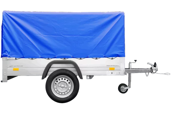 Anhänger mit Plane GARDEN TRAILER 201 KIPP [mit Stützrad, blauer Hochplane und Hochspriegel] – Bild 3