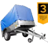 Anhänger mit Plane GARDEN TRAILER 201 KIPP [mit Stützrad, blauer Hochplane und Hochspriegel] – Bild 2