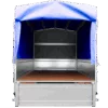 Anhänger mit Plane GARDEN TRAILER 201 KIPP [mit Stützrad, blauer Hochplane und Hochspriegel] – Bild 6