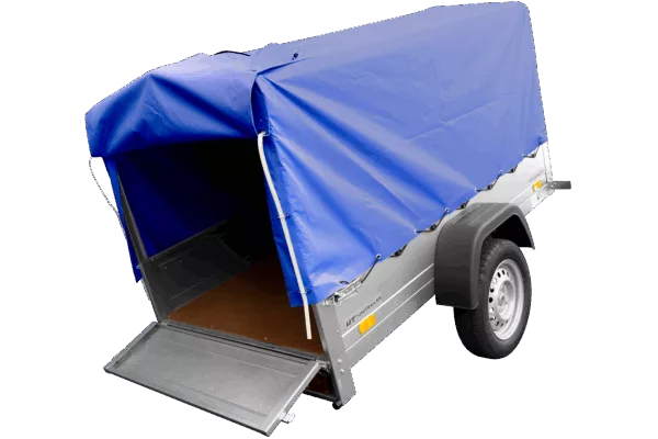 Anhänger mit Plane GARDEN TRAILER 201 KIPP [mit Stützrad, blauer Hochplane und Hochspriegel] – Bild 5