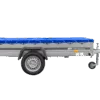 Einachsanhänger 264x150 UNITRAILER GARDEN 265 KIPP mit einem Flachplanenträger und blauer Plane – Bild 4