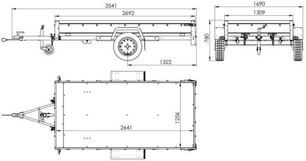 Einachsiger Anhänger UNITRAILER GARDEN TRAILER 264 KIPP – Bild 3