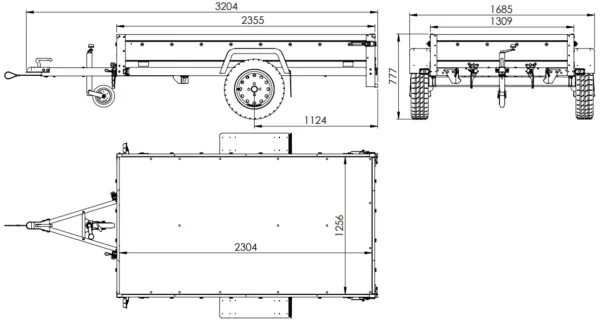 Faltbarer Anhänger GARDEN TRAILER 230 KIPP mit zusätzlichen Bordwänden, Stützrad und Flachplane – Bild 3