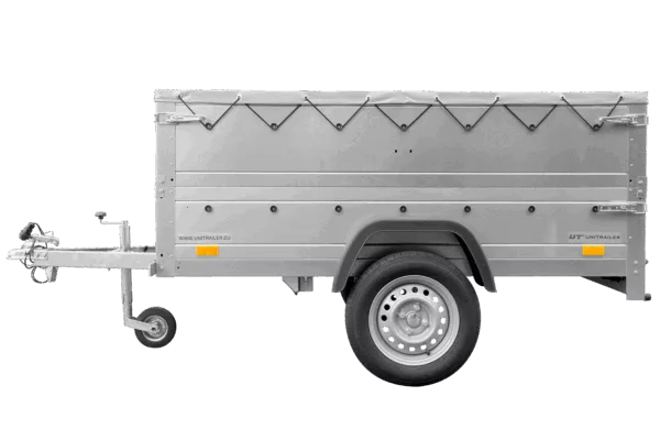 Kippbarer Pkw Anhänger GARDEN TRAILER 200 KIPP mit zusätzlichen Bordwänden, Stützrad und Flachplane – Bild 6
