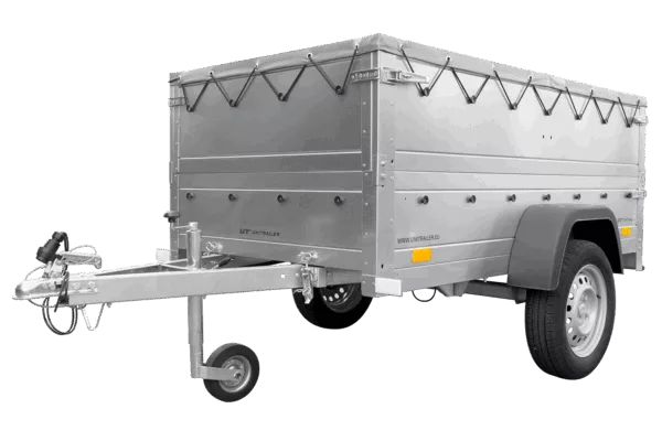 Kippbarer Pkw Anhänger GARDEN TRAILER 200 KIPP mit zusätzlichen Bordwänden, Stützrad und Flachplane – Bild 5
