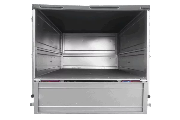 Kippbarer Pkw Anhänger GARDEN TRAILER 200 KIPP mit zusätzlichen Bordwänden, Stützrad und Flachplane – Bild 4