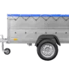 Kippbarer Pkw Anhänger GARDEN TRAILER 200 KIPP mit zusätzlichen Bordwänden, Stützrad und Flachplane