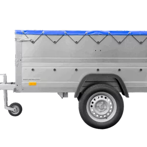Kippbarer Pkw Anhänger GARDEN TRAILER 200 KIPP mit zusätzlichen Bordwänden, Stützrad und Flachplane