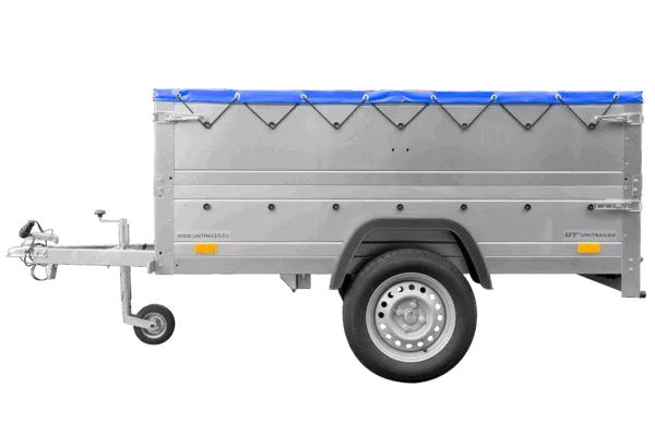 Kippbarer Pkw Anhänger GARDEN TRAILER 200 KIPP mit zusätzlichen Bordwänden, Stützrad und Flachplane