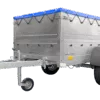 Kippbarer Pkw Anhänger GARDEN TRAILER 200 KIPP mit zusätzlichen Bordwänden, Stützrad und Flachplane – Bild 3