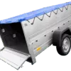 Kippbarer Pkw Anhänger GARDEN TRAILER 200 KIPP mit zusätzlichen Bordwänden, Stützrad und Flachplane – Bild 5