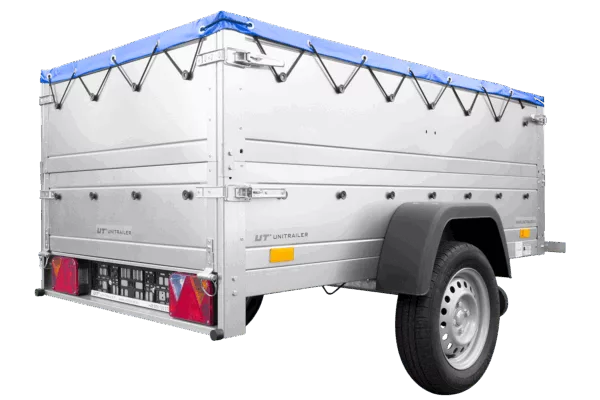 Kippbarer Pkw Anhänger GARDEN TRAILER 200 KIPP mit zusätzlichen Bordwänden, Stützrad und Flachplane – Bild 6