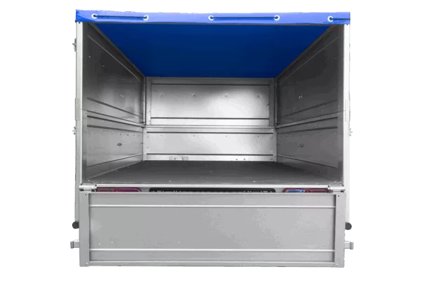 Kippbarer Pkw Anhänger GARDEN TRAILER 200 KIPP mit zusätzlichen Bordwänden, Stützrad und Flachplane – Bild 7