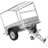 Kipper Anhänger 750 kg Garden Trailer 150 KIPP 150x106 cm [mit Hochplane, Hochspriegel und Stützrad] – Bild 4