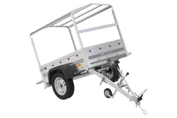 Kipper Anhänger 750 kg Garden Trailer 150 KIPP 150x106 cm [mit Hochplane, Hochspriegel und Stützrad] – Bild 4