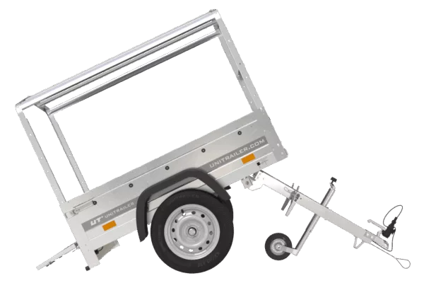 Kipper Anhänger 750 kg Garden Trailer 150 KIPP 150x106 cm [mit Hochplane, Hochspriegel und Stützrad] – Bild 7