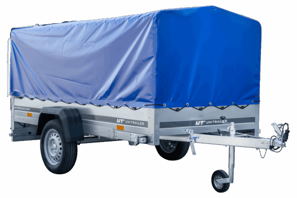 Langer PKW-Anhänger GARDEN TRAILER 264 KIPP mit Hochplane, Spriegel und Stützrad – Bild 5