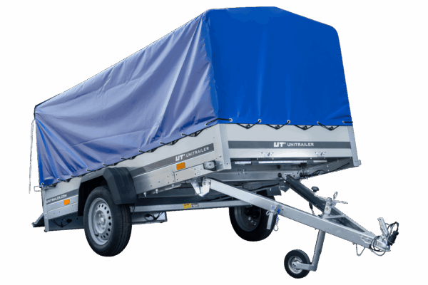 Langer PKW-Anhänger GARDEN TRAILER 264 KIPP mit Hochplane, Spriegel und Stützrad