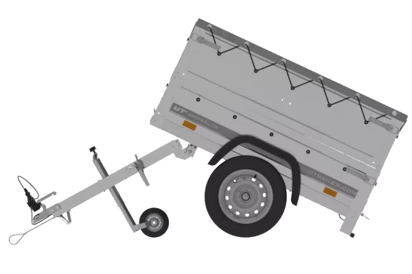 Neu Anhänger GARDEN TRAILER 150 KIPP mit zusätzlichen Bordwänden, Stützrad und Flachplane – Bild 3