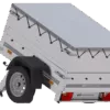 Neu Anhänger GARDEN TRAILER 150 KIPP mit zusätzlichen Bordwänden, Stützrad und Flachplane – Bild 4
