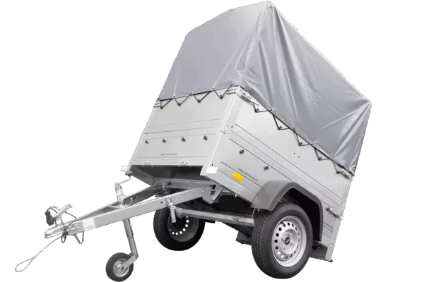 Neuanhänger Kipper ungebremst GARDEN TRAILER 150 KIPP mit zusätzlichen Bordwänden, Stützrad, Hochplane und Hochspriegel