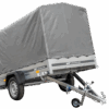 PKW Anhänger 230x125 Garden Trailer 230 KIPP Unitrailer 750 kg mit Stützrad, 110 cm hoher Plane und Hochspriegel