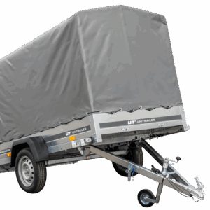 PKW Anhänger 230x125 Garden Trailer 230 KIPP Unitrailer 750 kg mit Stützrad, 110 cm hoher Plane und Hochspriegel