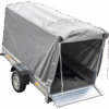 PKW Anhänger 230x125 Garden Trailer 230 KIPP Unitrailer 750 kg mit Stützrad, 110 cm hoher Plane und Hochspriegel – Bild 6