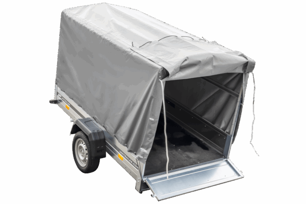 PKW Anhänger 230x125 Garden Trailer 230 KIPP Unitrailer 750 kg mit Stützrad, 110 cm hoher Plane und Hochspriegel – Bild 6