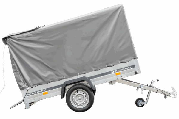 PKW Anhänger 230x125 Garden Trailer 230 KIPP Unitrailer 750 kg mit Stützrad, 110 cm hoher Plane und Hochspriegel – Bild 7