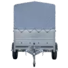 Pkw Anhänger 750 kg ungebremst GARDEN TRAILER 201 KIPP mit zusätzlichen Bordwänden, Stützrad, Hochplane und Hochspriegel – Bild 5