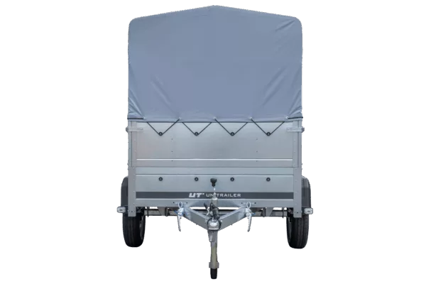Pkw Anhänger 750 kg ungebremst GARDEN TRAILER 201 KIPP mit zusätzlichen Bordwänden, Stützrad, Hochplane und Hochspriegel – Bild 5
