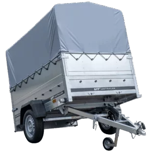 Pkw Anhänger 750 kg ungebremst GARDEN TRAILER 201 KIPP mit zusätzlichen Bordwänden, Stützrad, Hochplane und Hochspriegel