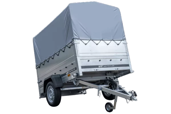 Pkw Anhänger 750 kg ungebremst GARDEN TRAILER 201 KIPP mit zusätzlichen Bordwänden, Stützrad, Hochplane und Hochspriegel