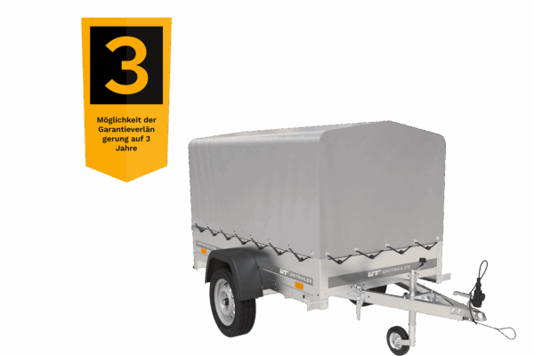 Pkw Anhänger GARDEN TRAILER 201 KIPP mit Stützrad, Hochplane und Hochspriegel – Bild 3