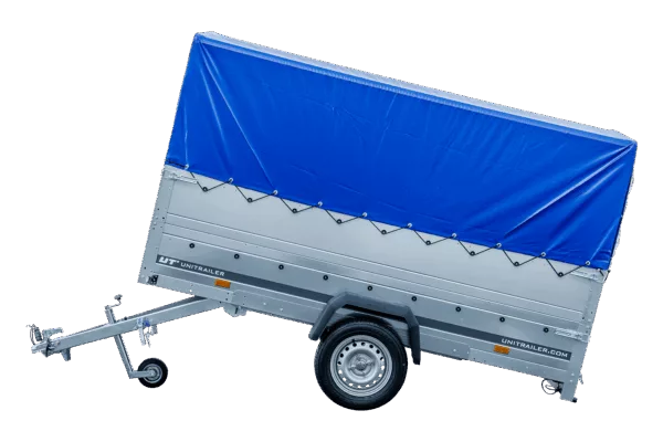 Pkw Anhänger GARDEN TRAILER 264 KIPP mit Stützrad, zusätzlichen Bordwänden, Hochplane und Hochspriegel – Bild 5