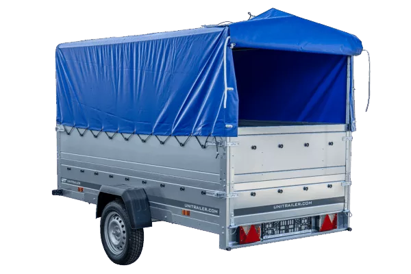 Pkw Anhänger GARDEN TRAILER 264 KIPP mit Stützrad, zusätzlichen Bordwänden, Hochplane und Hochspriegel – Bild 6