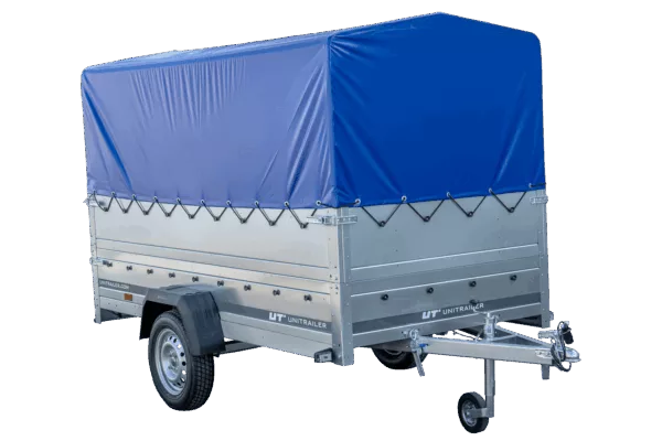 Pkw Anhänger GARDEN TRAILER 264 KIPP mit Stützrad, zusätzlichen Bordwänden, Hochplane und Hochspriegel