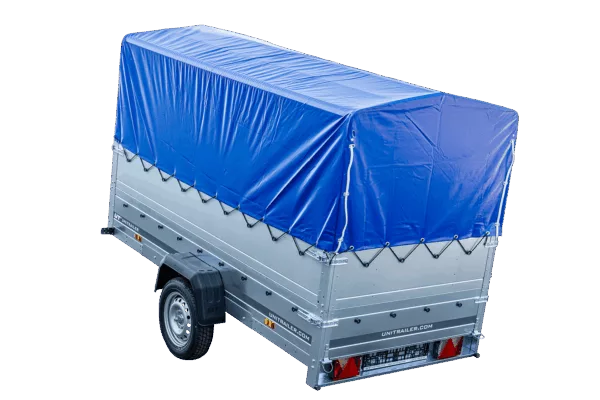 Pkw Anhänger GARDEN TRAILER 264 KIPP mit Stützrad, zusätzlichen Bordwänden, Hochplane und Hochspriegel – Bild 2