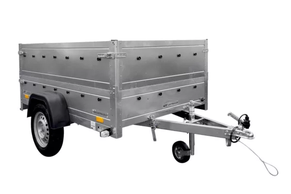Pkw Anhänger Kipper 230x125 Garden Trailer 230 KIPP Unitrailer 750 kg mit Stützrad und zusätzlichen Bordwänden – Bild 4