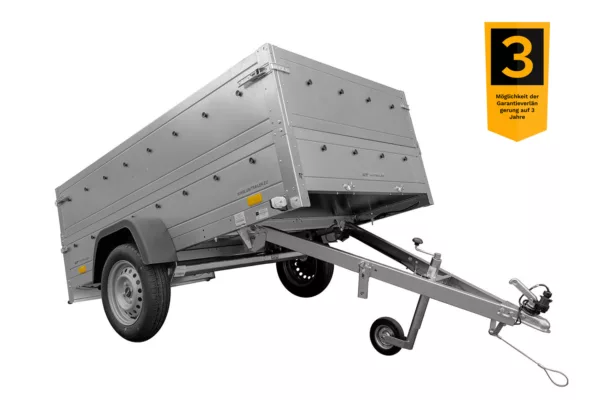 Pkw Anhänger Kipper 230x125 Garden Trailer 230 KIPP Unitrailer 750 kg mit Stützrad und zusätzlichen Bordwänden – Bild 2